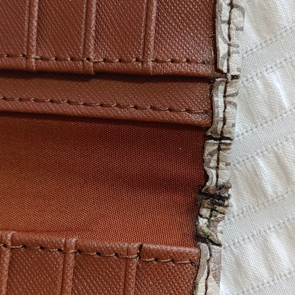 NWT Fossil Madison Tab Clutch Wallet Leather Trim - Picture 12 of 12